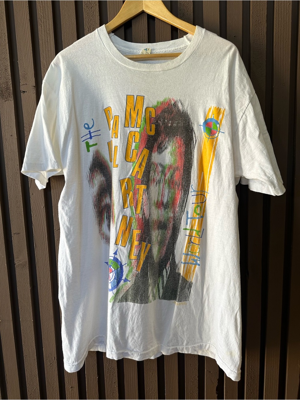Vintage Paul McCartney 1989-1990 World Tour T-Shirt White XXXL Mac is Back